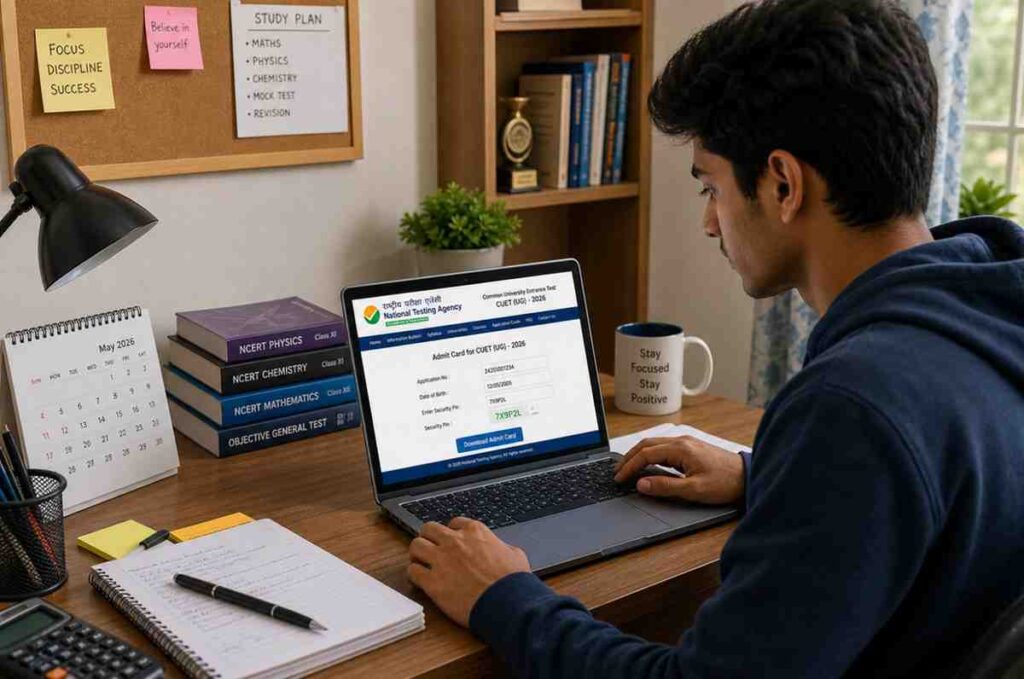 NTA CUET UG Admit Card 2026 OUT – अभी Download करें! | पूरी जानकारी हिंदी में chatgptimagemay5202608 13 55p