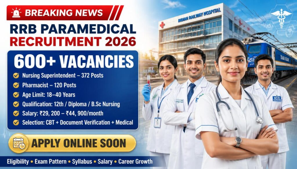 RRB Paramedical Recruitment 2026