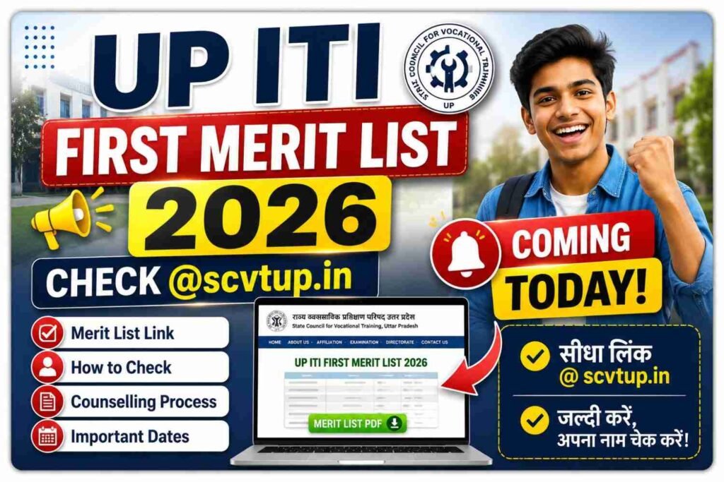 UP ITI First Merit List 2026