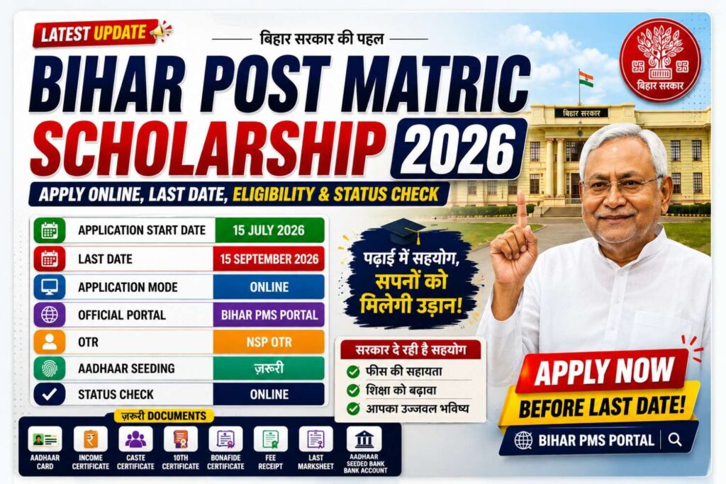 Bihar Post Matric Scholarship 2026