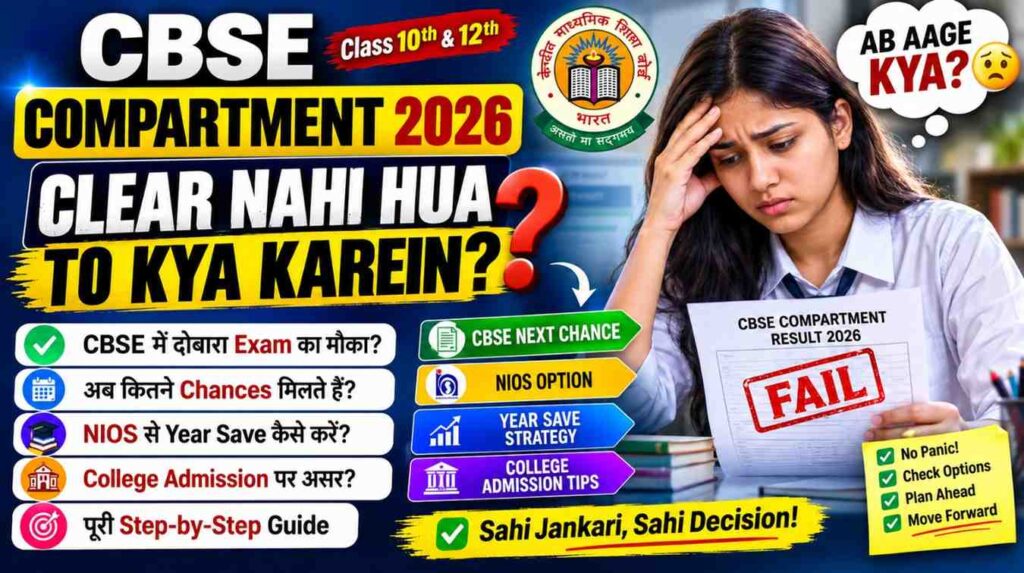 CBSE Compartment 2026 Clear Nahi Hua To Kya Karein
