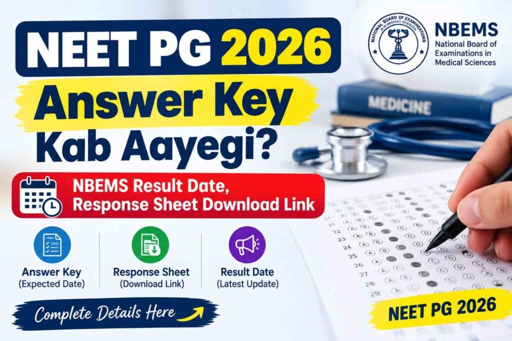 NEET PG 2026 Answer Key Kab Aayegi