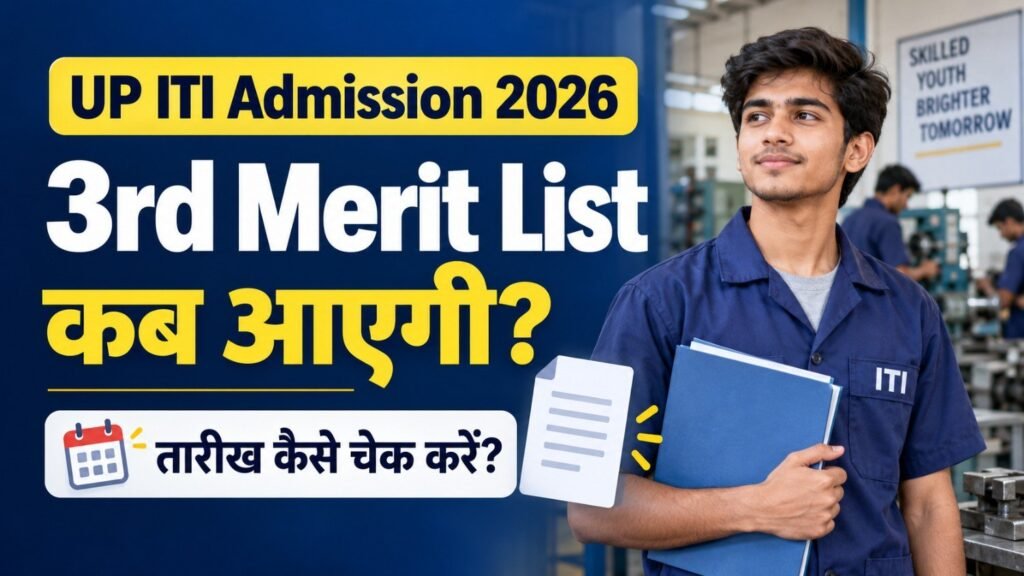 UP ITI 3rd Merit List 2026 की तारीख और सीट अलॉटमेंट की जानकारी