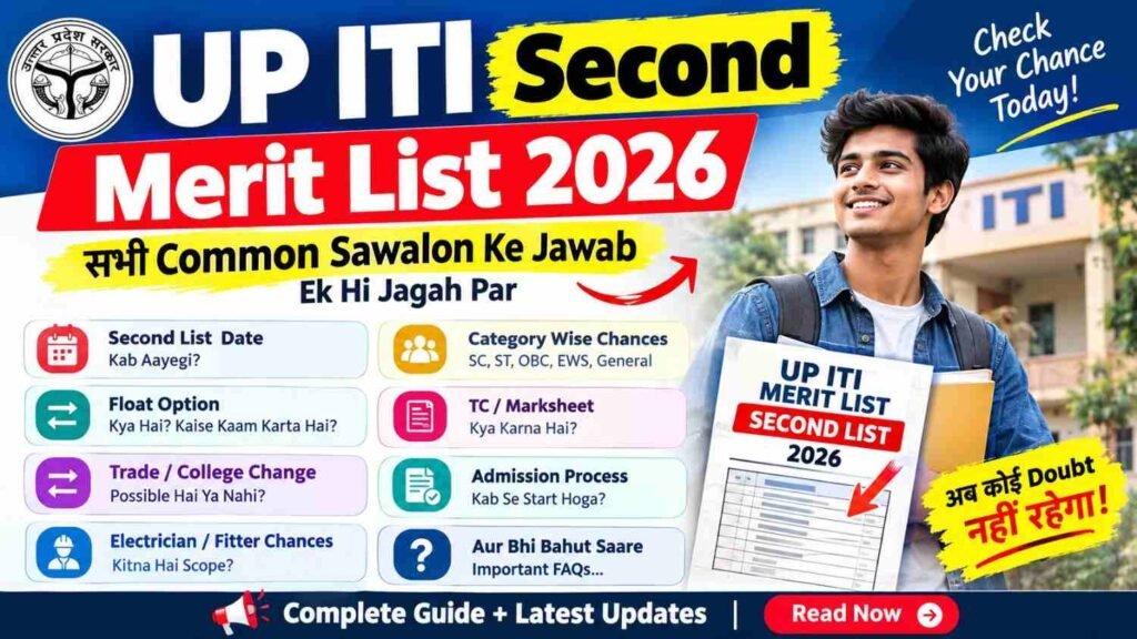 UP ITI Second Merit List 2026 Guide