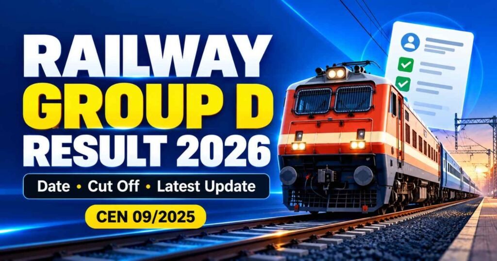 Railway Group D Result 2026 CEN 09/2025 latest update and cut off