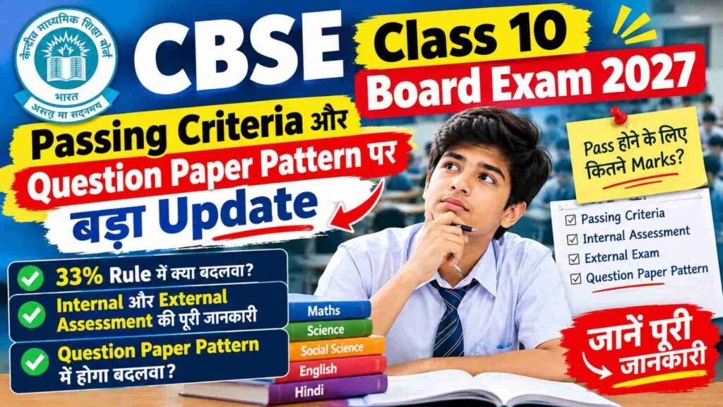 CBSE Class 10 Board Exam 2027 Passing Criteria and Question Paper Pattern Update