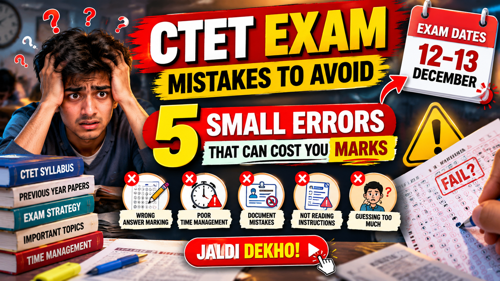 CTET exam mistakes to avoid before 12 and 13 December exam
